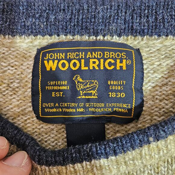 Vintage Woolrich Tweed Wool Blend Sweater Mens Crewneck Herb XL - Picture 4 of 8